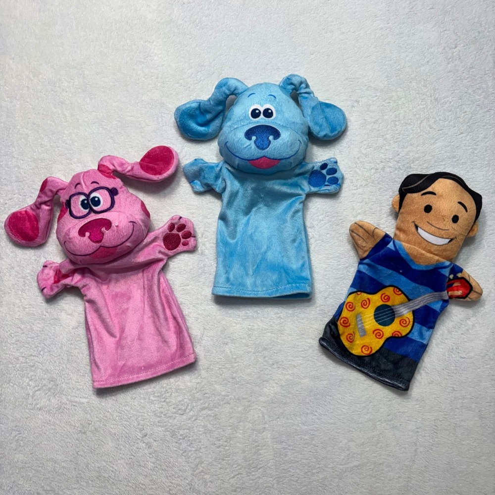 Melissa & Doug Blues Clues & You Hand Puppets Blue Magenta Josh Set